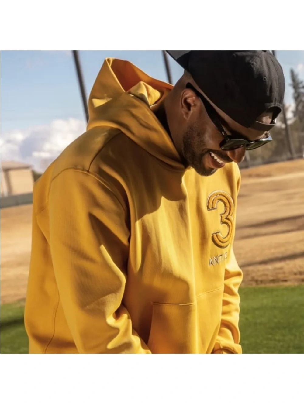 Adidas Anti 3-Putt Hoodie Adicross Golf Mustard Yellow HZ3235 Mens Size Large
